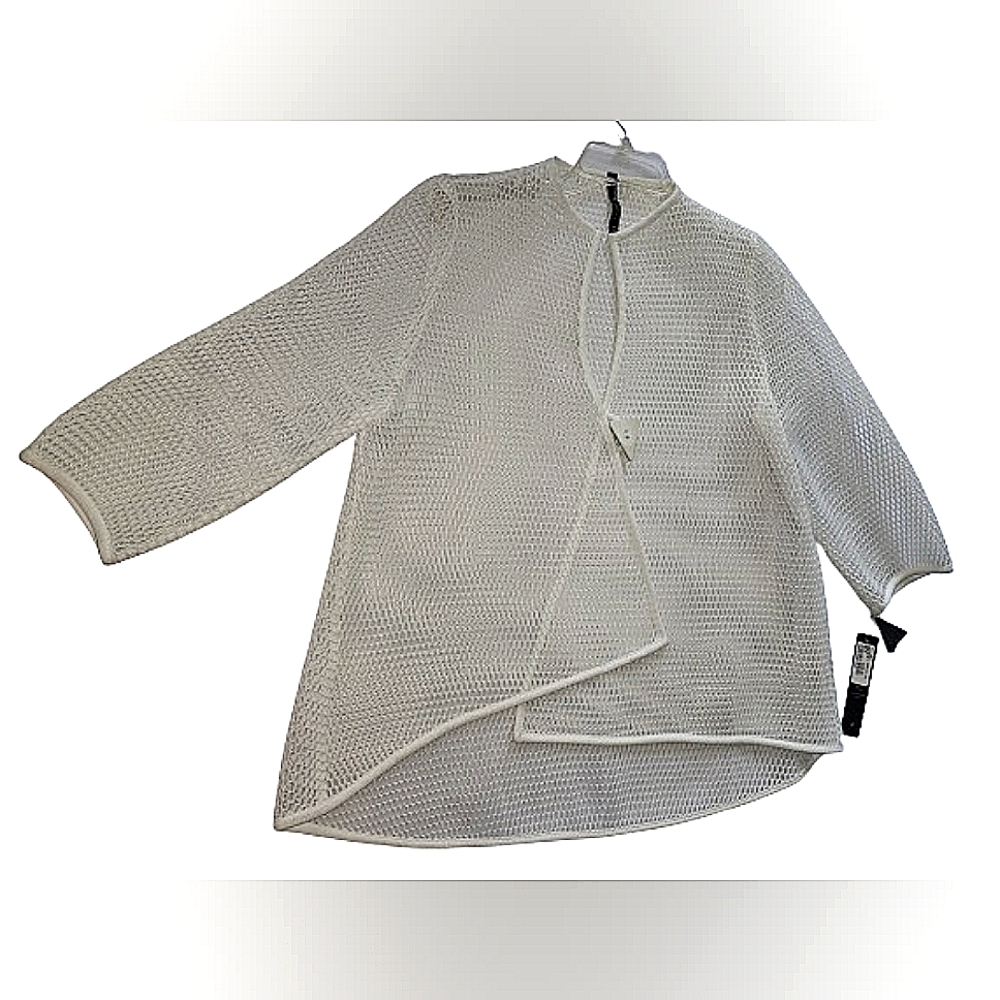 NWT, IC BY CONNIE white netted mesh jacket, size M